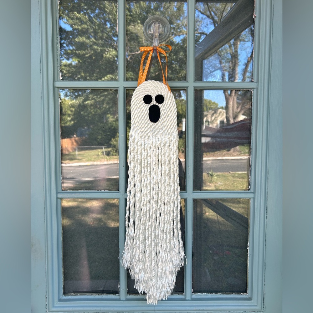 Halloween Ghost Handmade Hanging Holiday Decor DIY Spooky Scary Rope Wall Decor